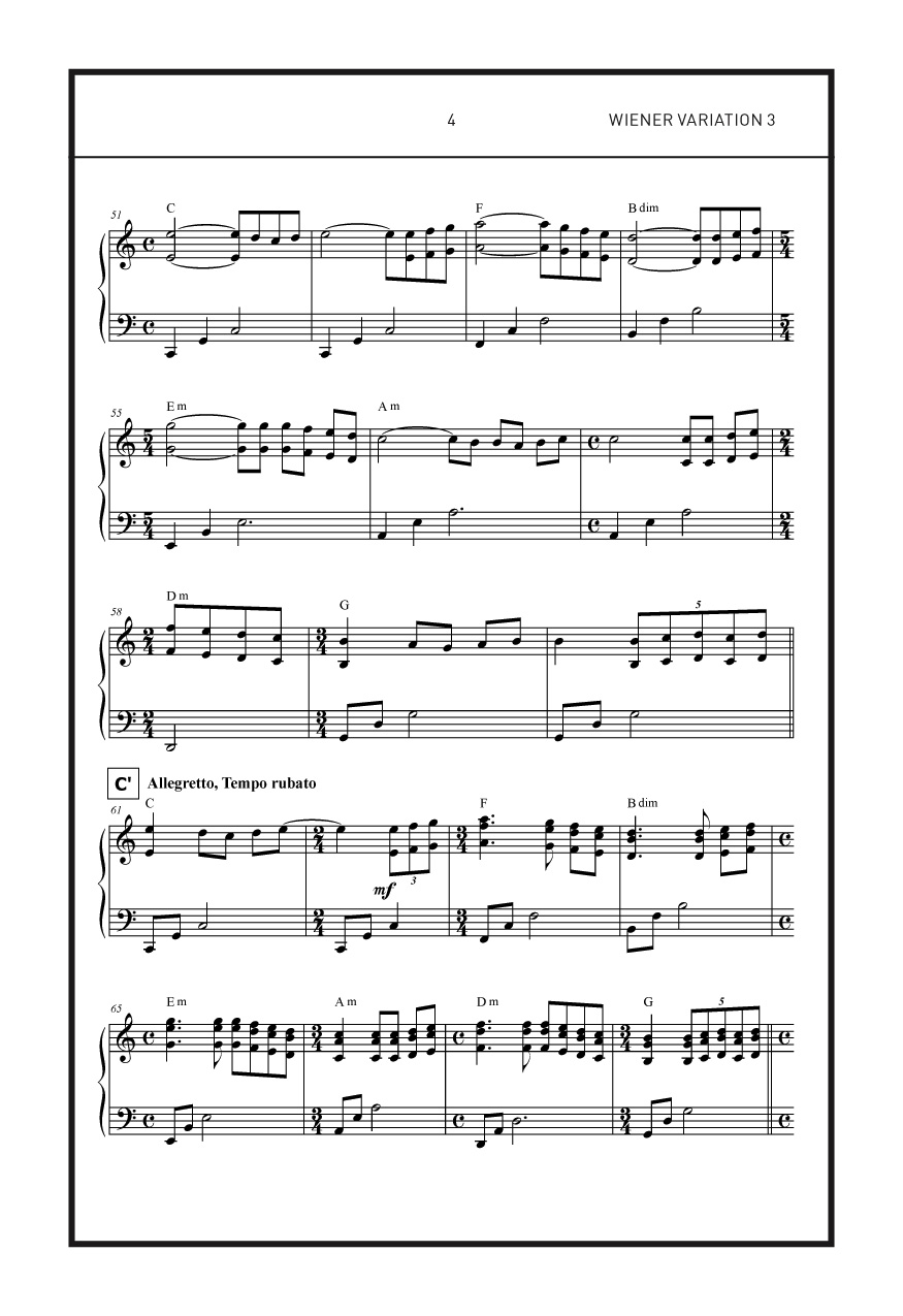 VIENNESE VARIATION 3, Notation page 4 | Alexander Wiener