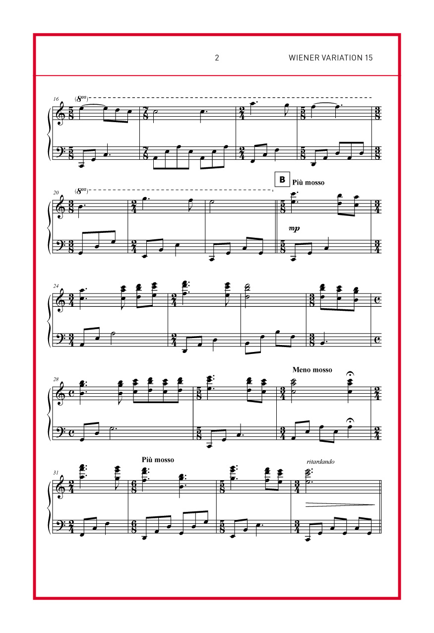 VIENNESE VARIATION 15, Notation page 2 | Alexander Wiener