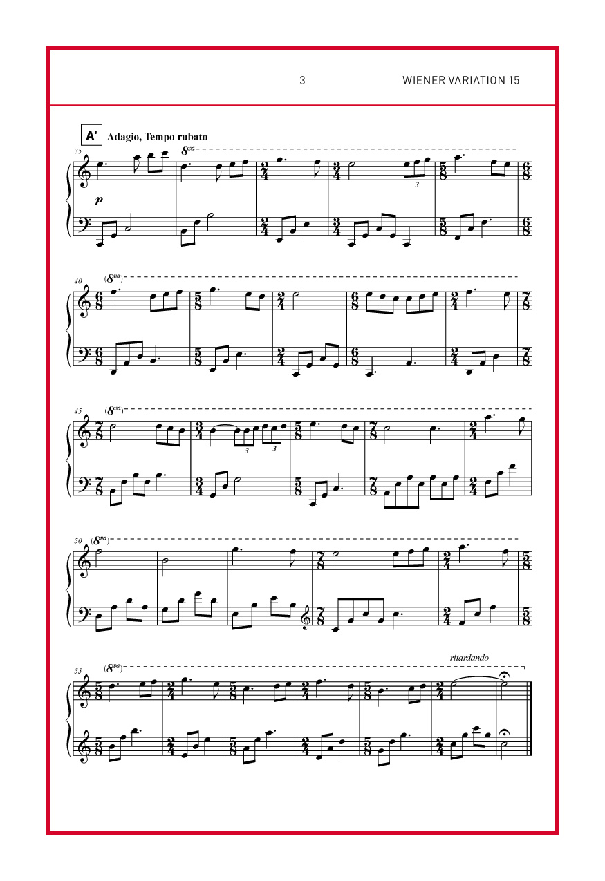 VIENNESE VARIATION 15, Notation page 3 | Alexander Wiener